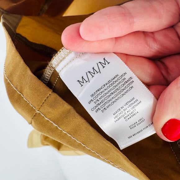 Cabi Mason Jacket Tan Cotton Nylon Utility Blazer Button-Down Pockets Size M - Picture 5 of 6